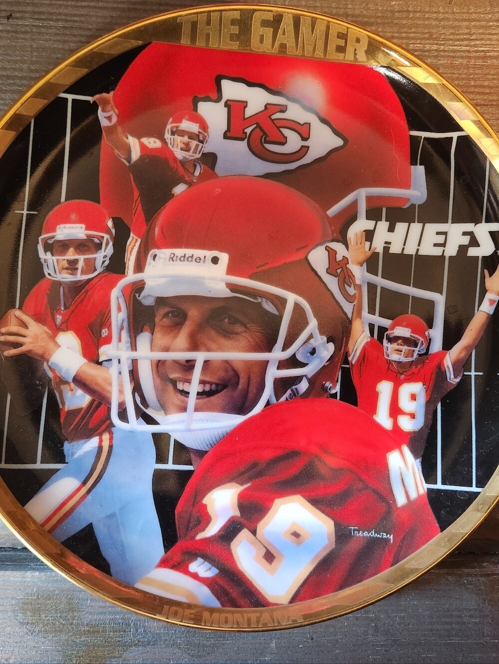 Sports Impressions Kansas City Chiefs Plate / The Game Joe Montana